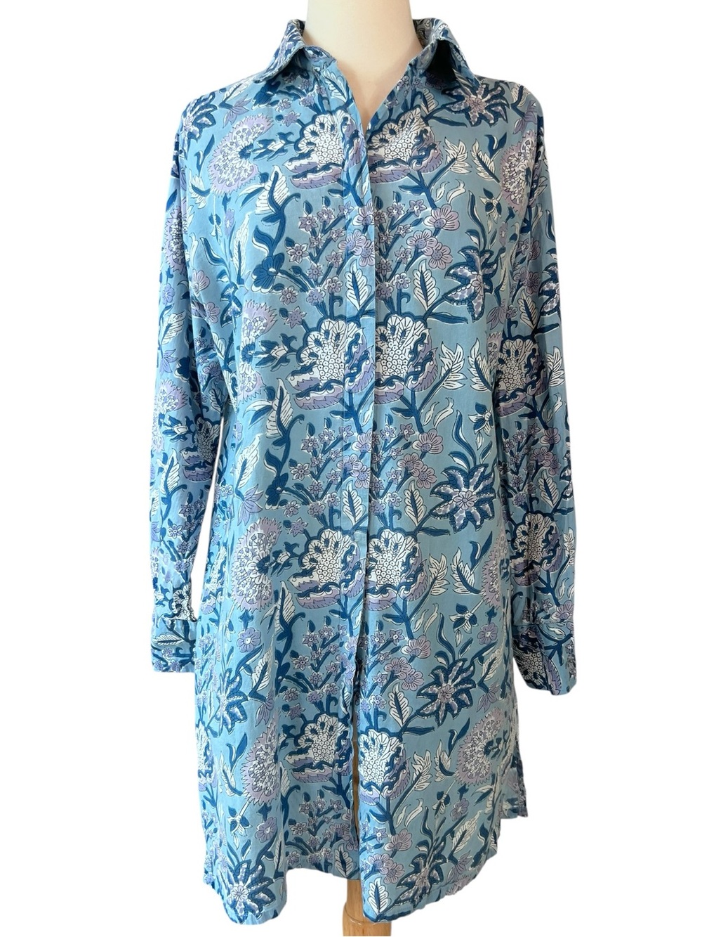 Madison Mathews Floral Tunic Shirt Dress